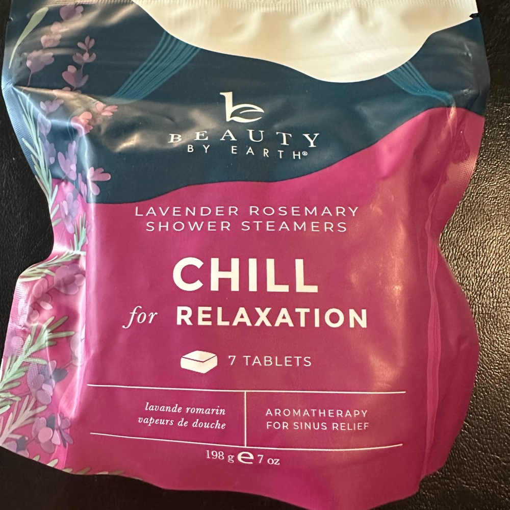 Beauty by Earth, lavender rosemary, shower steamer, chill for relaxation new